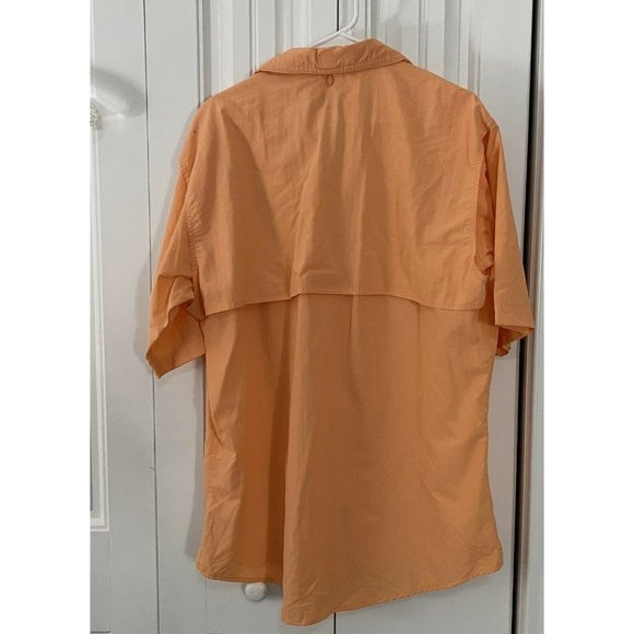 World Wide Sportsman Short-Sleeve Vented Shirt Mens L Peach Orange - Picture 5 of 5